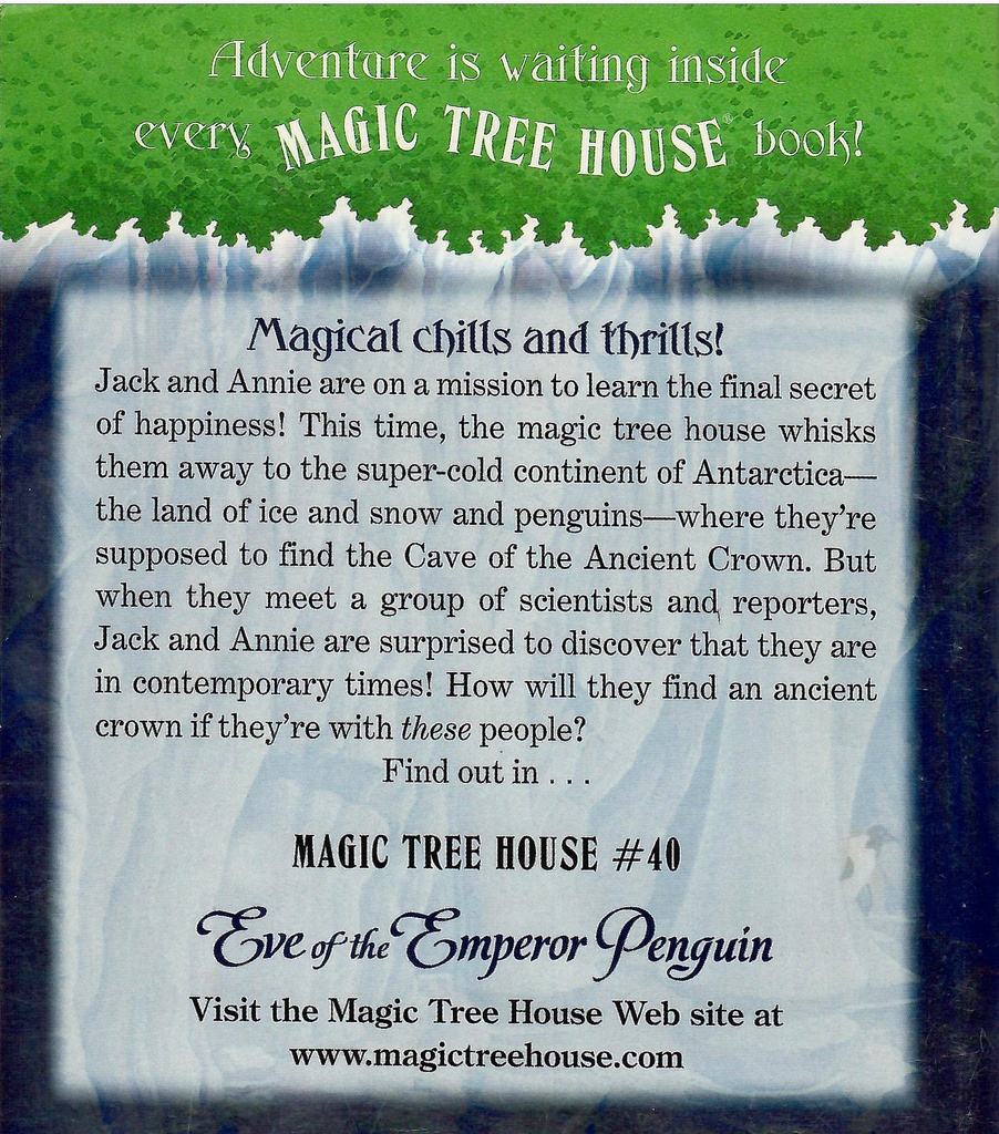 Magic Tree House #40: Eve of the Emperor Penguin (6-9yrs)
