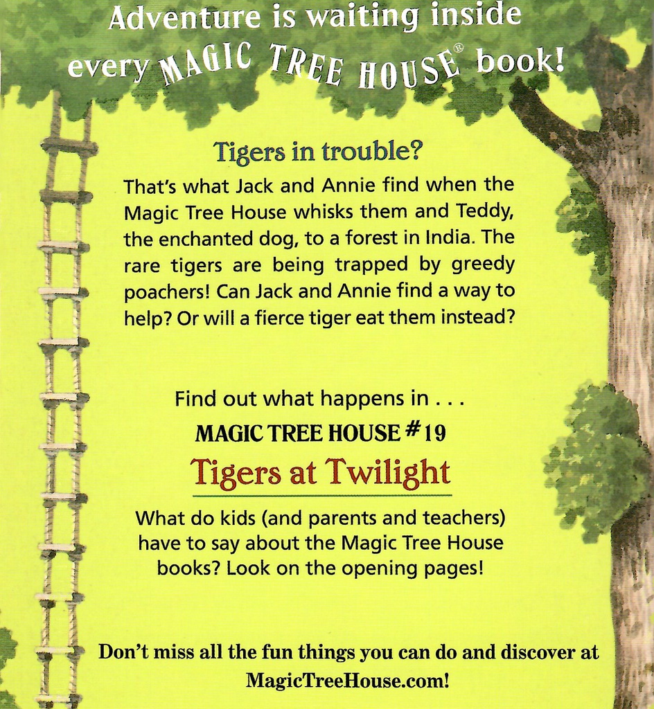 Magic Tree House #19: Tigers at Twilight (6-9yrs)