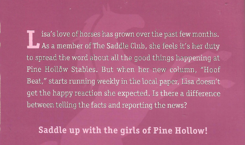 HOOF BEAT (Saddle Club #09) (9-12yrs)