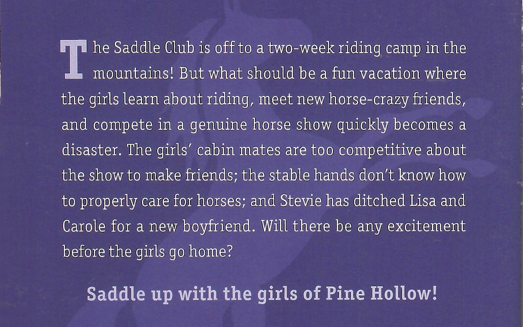 RIDING CAMP (Saddle Club #10) (9-12yrs)