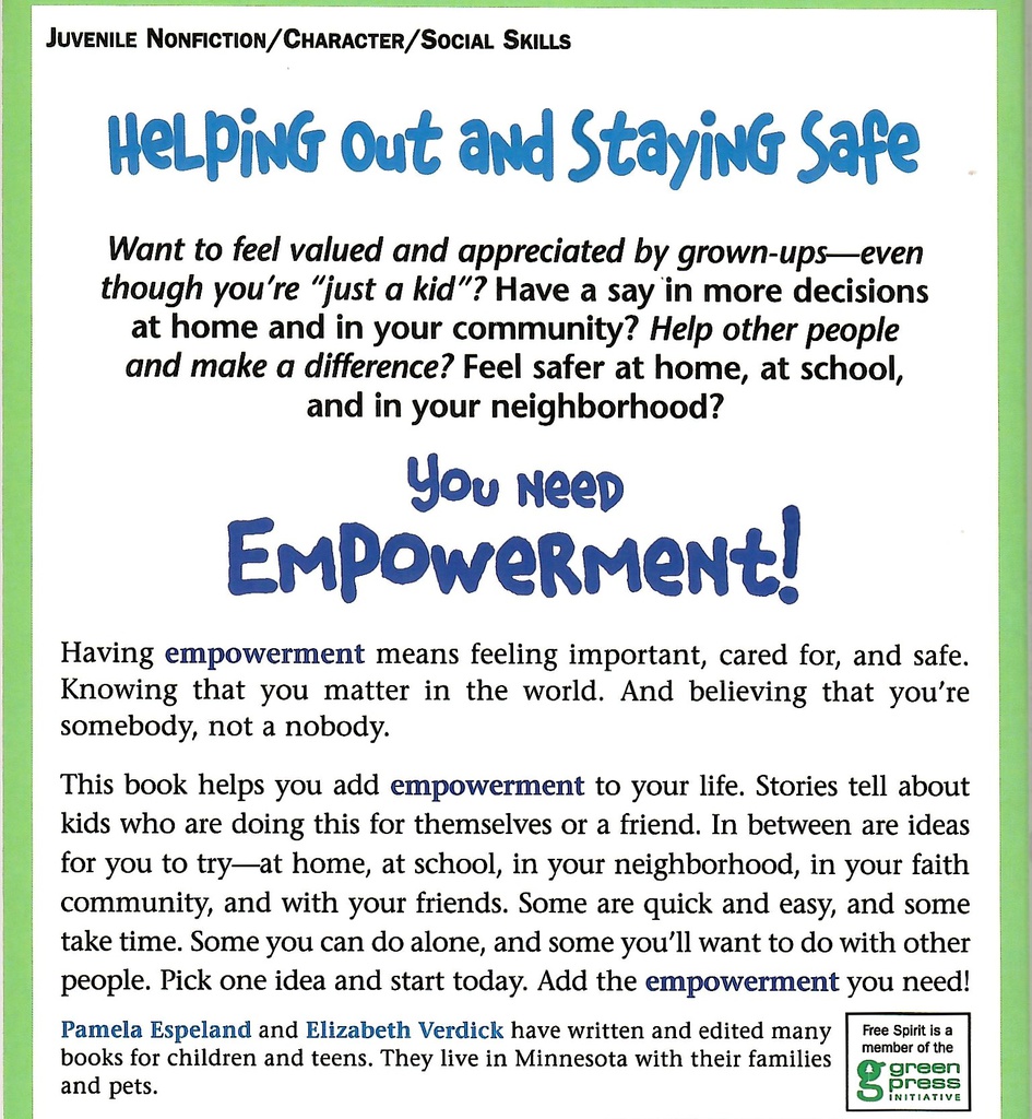 Helping Out and Staying Safe (Adding Assets) (8-12yrs)