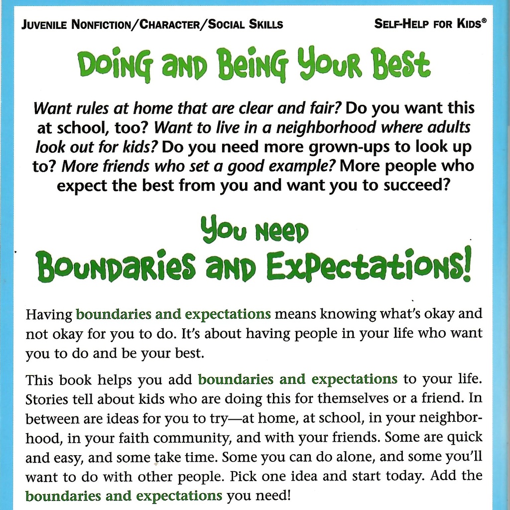 Doing and Being Your Best: (Adding Assets) (8-12yrs)