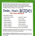 Dude, That's Rude!: (Get Some Manners) (Laugh &amp; Learn) (6-11yrs)
