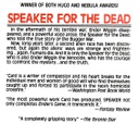 Speaker for the Dead (The Ender Quintet) #2 (8+yrs)