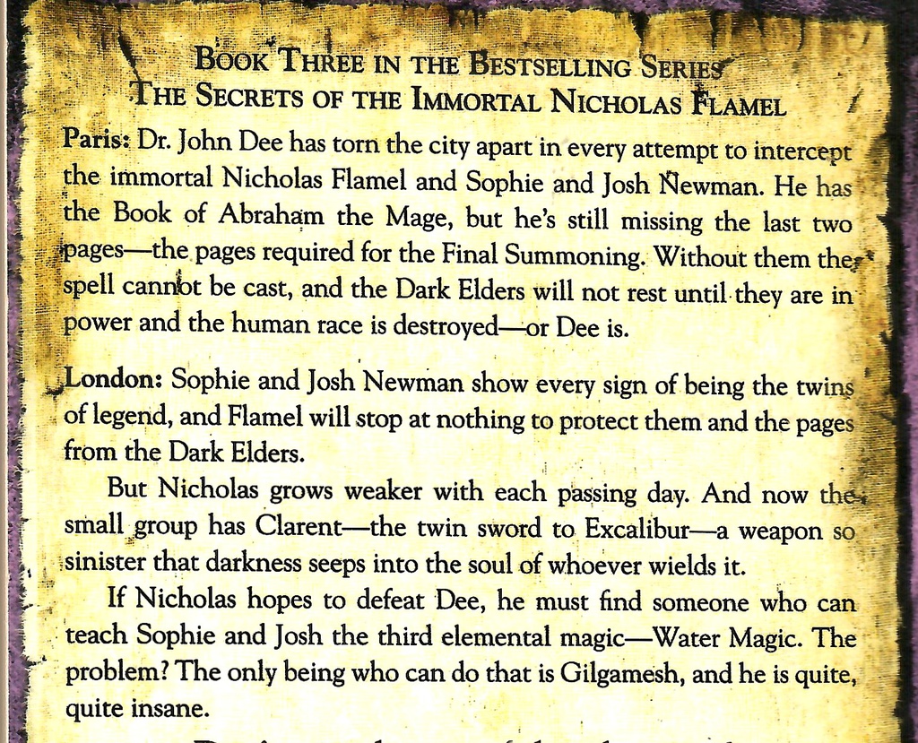 THE SORCERESS,  (The Secrets of the Immortal Nicholas Flamel #03) (12-15yrs)