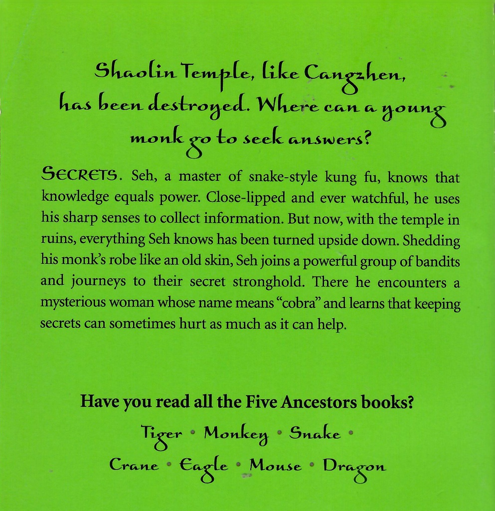 Snake (The Five Ancestors, #03) (8-12yrs)