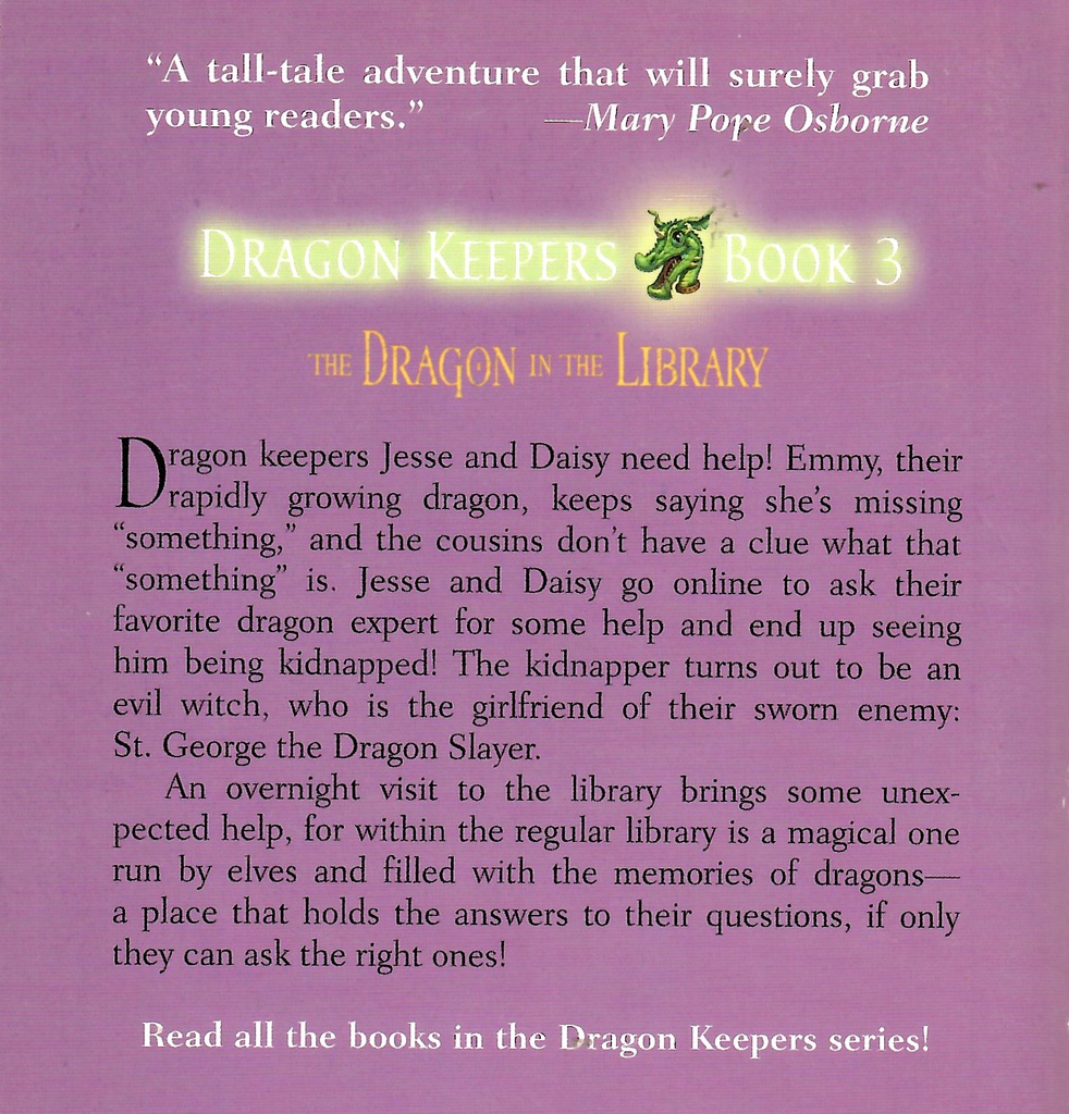 DRAGON IN THE LIBRARY (Dragon Keepers #03) (8-12yrs)