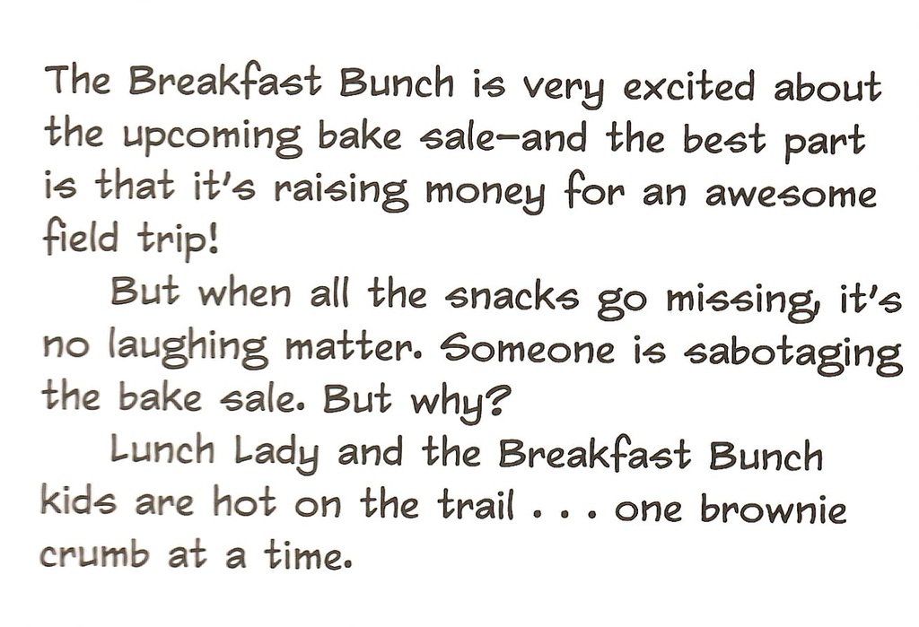 LUNCH LADY #05: BAKE SALE BANDIT (8-12yrs)