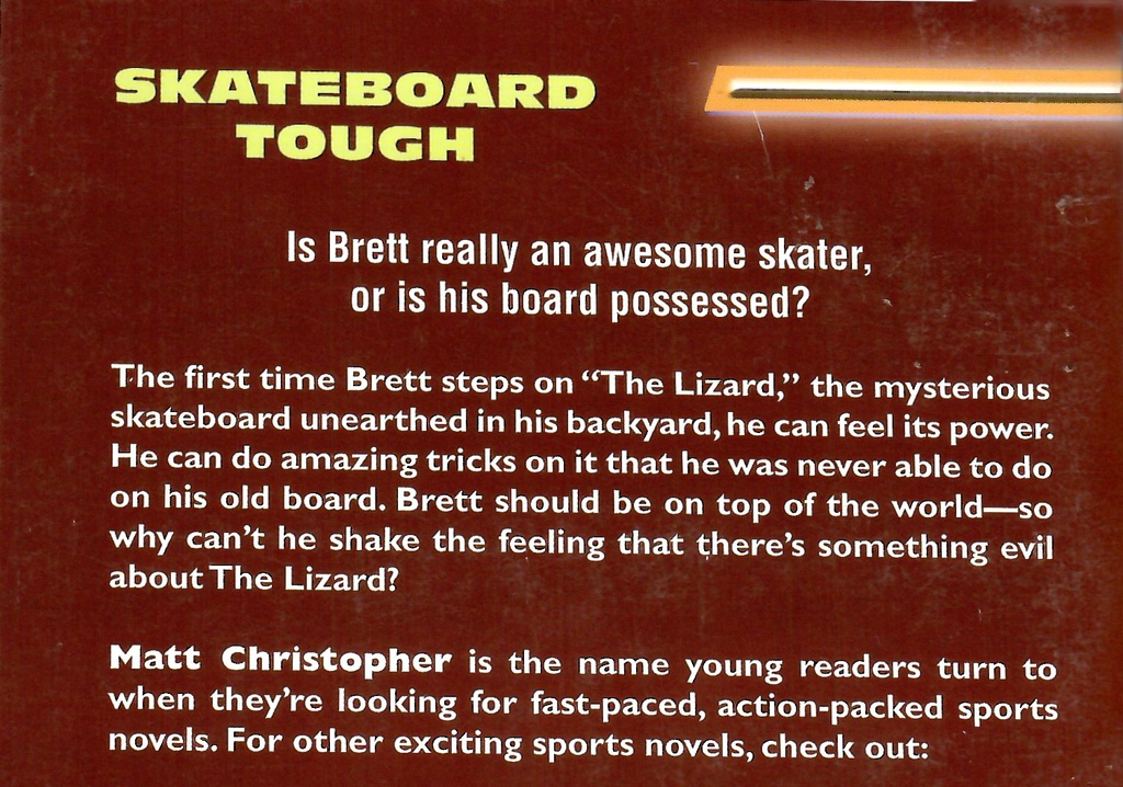 Skateboard Tough (Matt Christopher Sports Classics) (9+yrs)