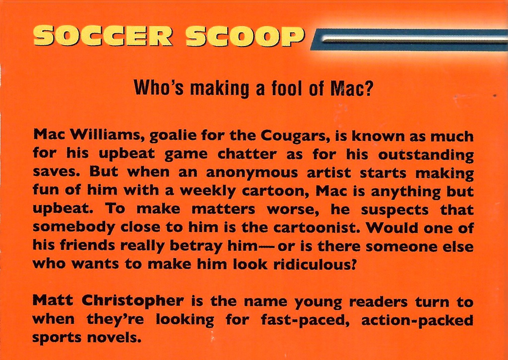 Soccer Scoop (Matt Christopher Sports) (9+yrs)