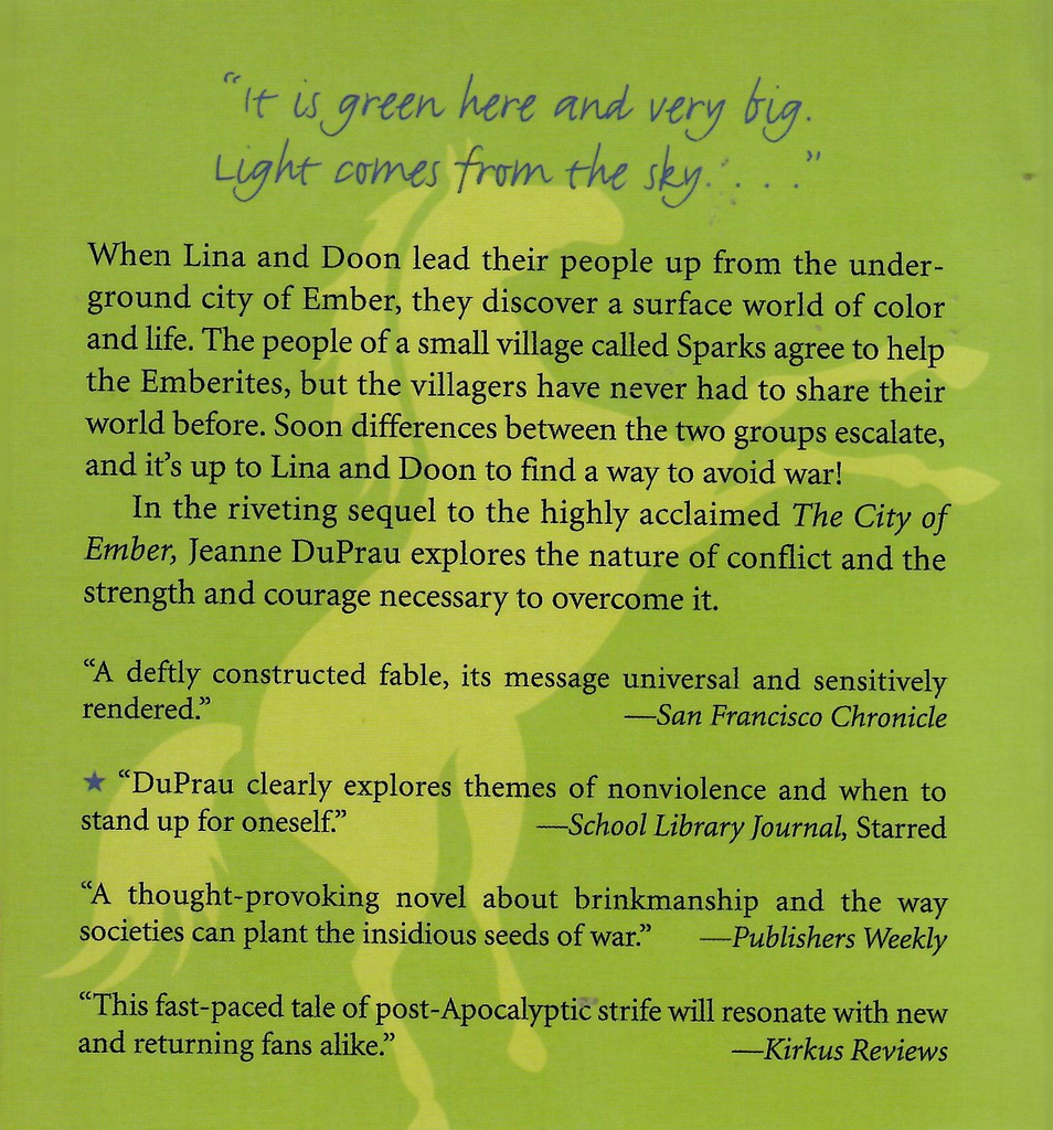 THE PEOPLE OF SPARKS,  (The City of Ember Book 2) (8 -12 yrs)