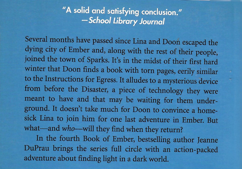 The Diamond of Darkhold (Book of Ember #04) (8-12 yrs)