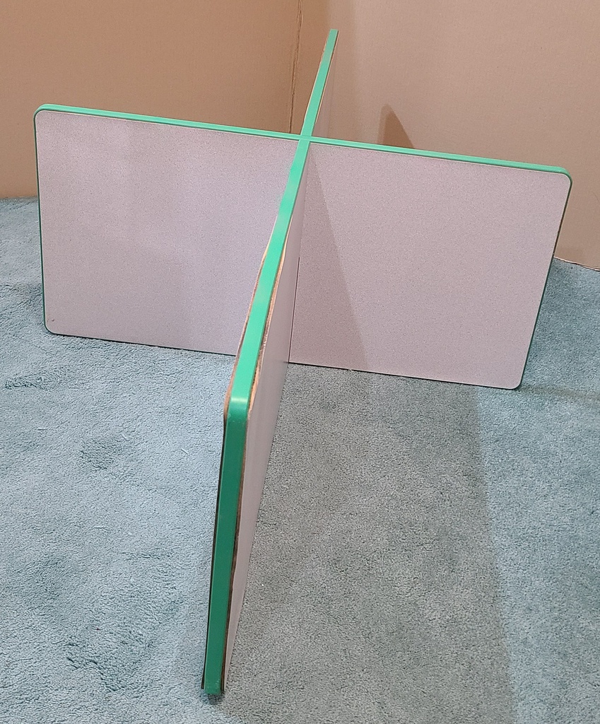 JONTICRAFT STUDY CARREL GRAY/GREEN [FITS (30" x 48")=(76cm x 122cm)Tables]