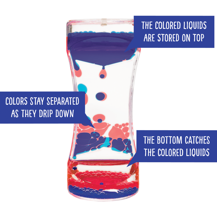 Red &amp; Blue Liquid Motion Bubbler