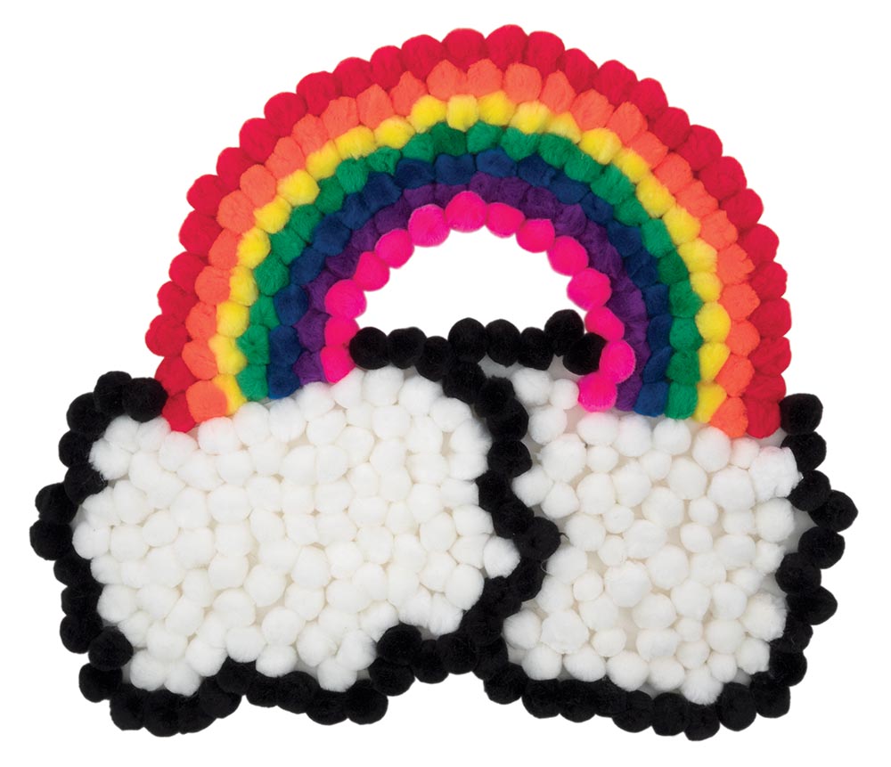 CREATIVITY STREET POM PONS 1" (2.54cm) WHITE 100 pcs