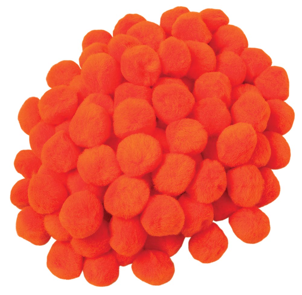 CREATIVITY STREET POM PONS 1" (2.54cm) ORANGE 100 pcs (copy)