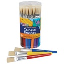 CREATIVITY STREET® COLOSSAL BRUSHES 7-1/4" LONG FLAT, ASSORTED COLORS 30 BRUSHES