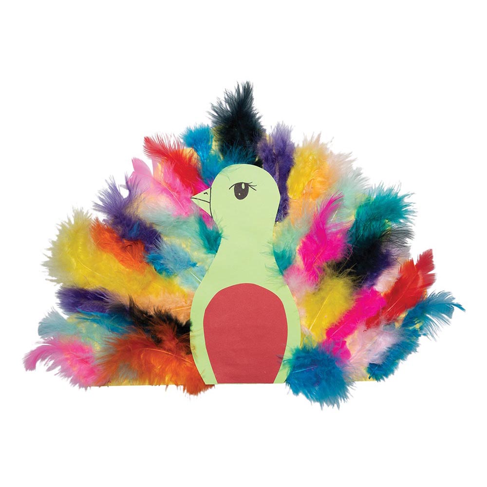 CREATIVITY STREET MARABOU FEATHERS ASSORTED SIZES BRIGHT HUES 14 GRAMS