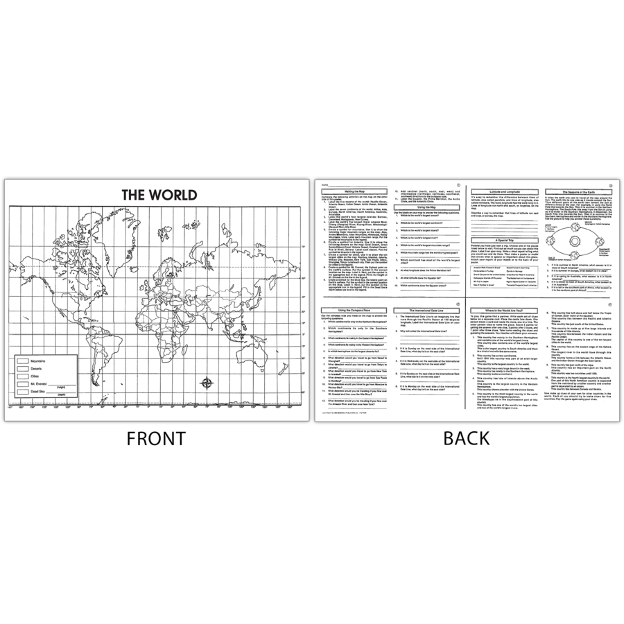 The World Map Activity Posters (43cm x 55.9cm)