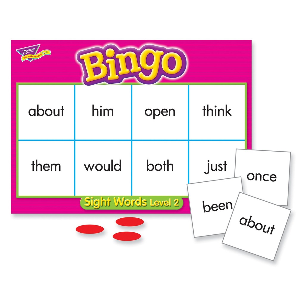 Sight Words Level 2 Bingo