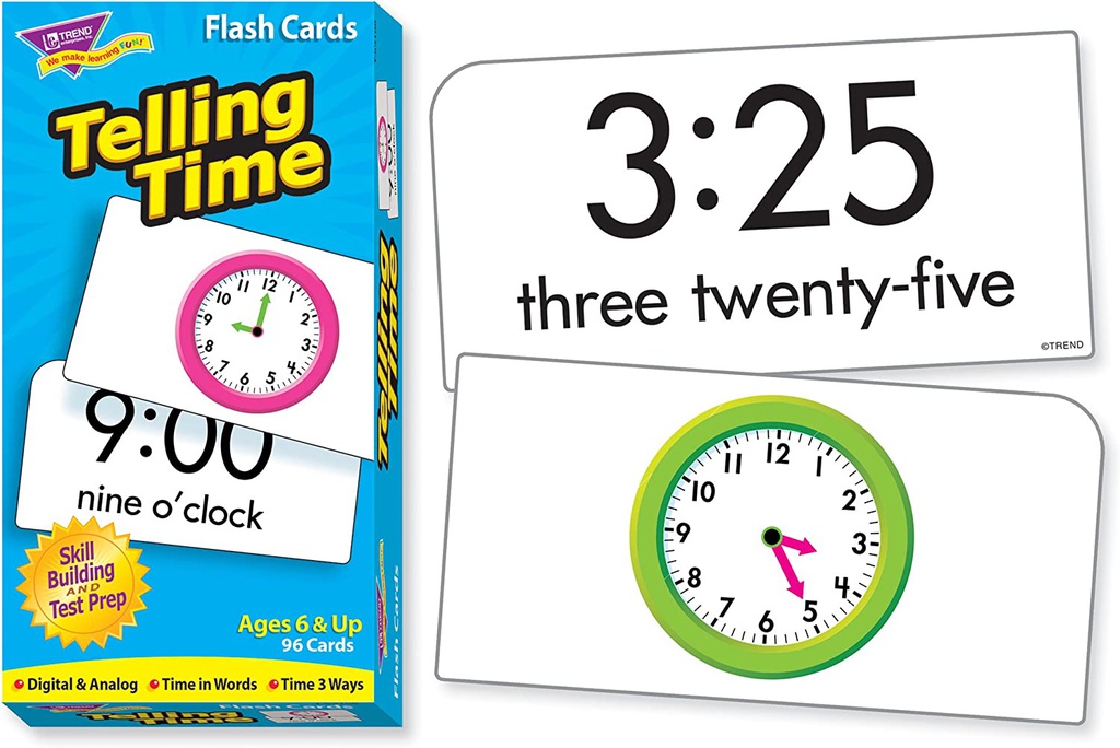 Telling Time Skill Drill Flash Cards