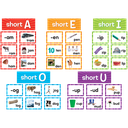 Short Vowels Pocket Chart Cards Write - on/ Wipe - off (205 cards)