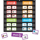 Short Vowels Pocket Chart Cards Write - on/ Wipe - off (205 cards)