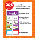 Long Vowels Pocket Chart Cards Write - on/ Wipe - off (205 cards)