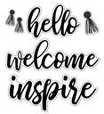 Simply Stylish Scripts Words Hello Welcome! BB Set (13pcs)