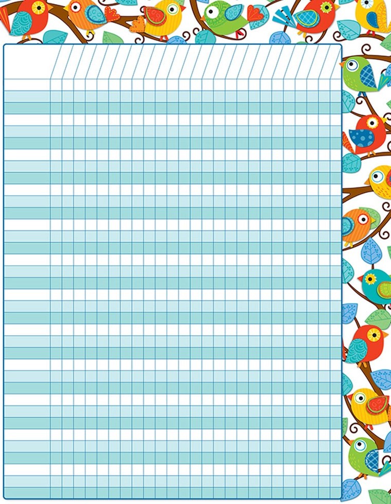 Boho Birds Incentive Chart (55cmx43cm)(21.6''x17")