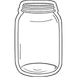 MASON JARS ACCENTS (5.5" x 3.5" (14cm x 9 cm) (36 pcs)