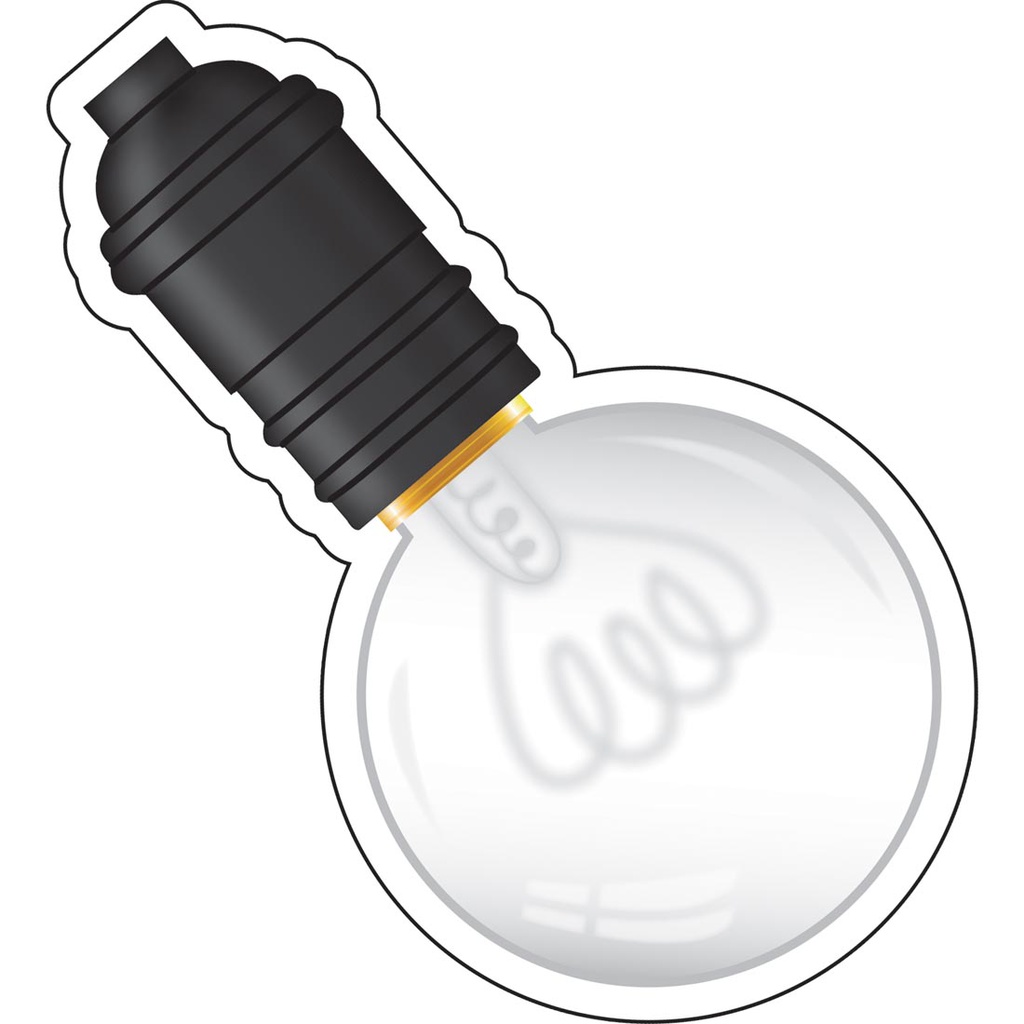 LIGHT BULBS ACCENTS (6" x 3.5" (15.2 cm x 9cm) (36 pcs)