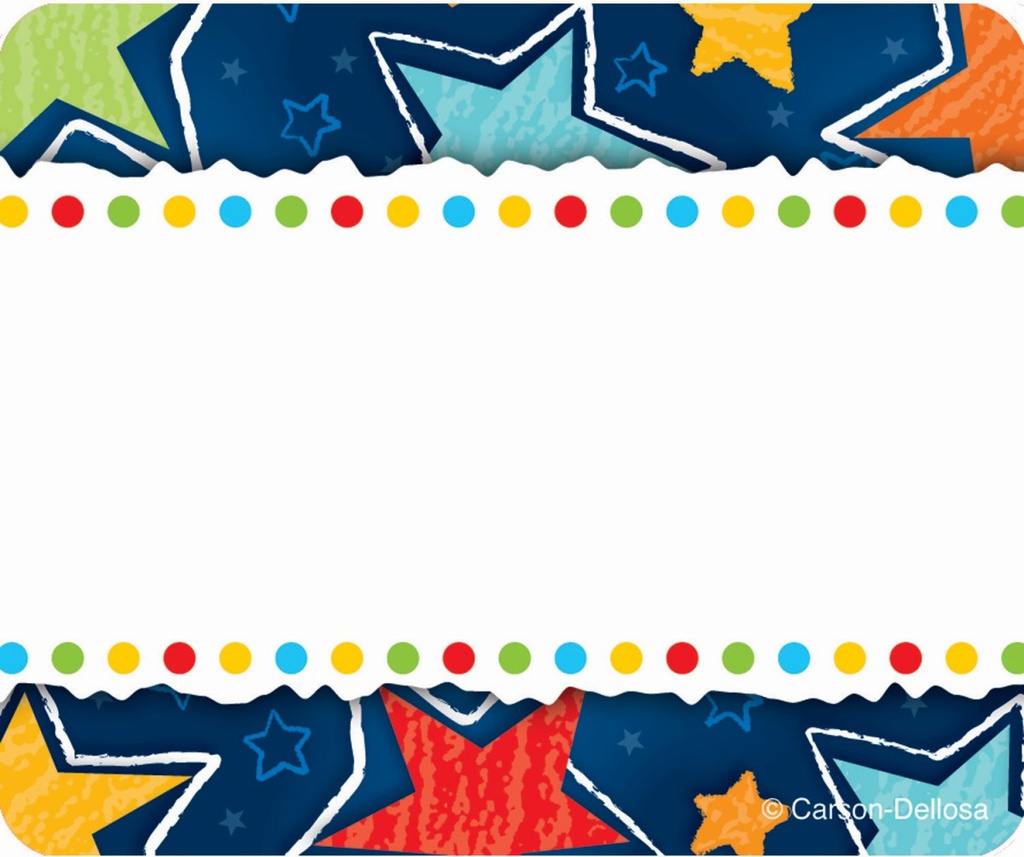 Stars Nametags Self -adhesive (2.7''-7cm)(40 pcs)