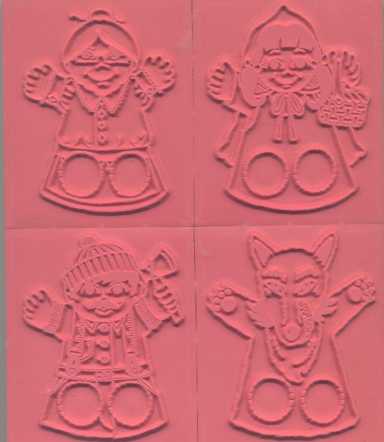 Finger Puppet Stamps Set, Little Red Riding Hood (6.3cmx7.6cm)(2.5''x3'')