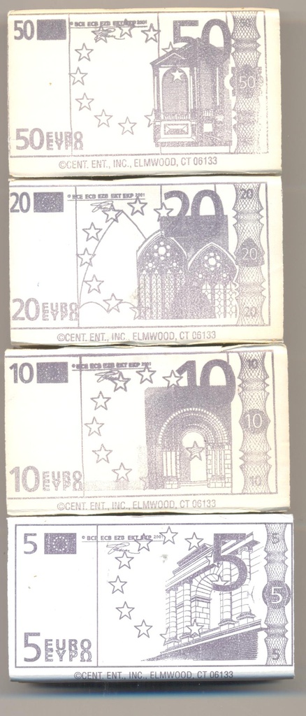 EURO BILLS STAMPS Set-5,10,20,50 (4.5cmx7.3cm)(1.7''x2.8'')