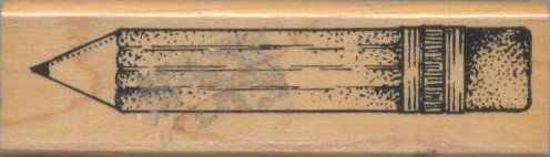 Big Pencil Stamp (3''x1'')(3+yrs)(7.6cmx2.5cm)