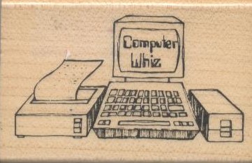 Computer Whiz Stamp (6.3cmx4.5cm)(2.4''x1.7'')