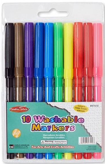 WASHABLE MARKERS (10 COLOR SET)