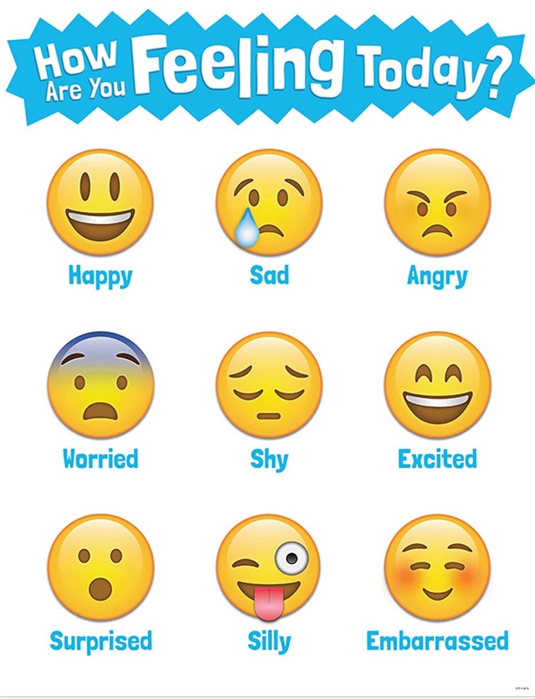 How Are You Feeling Today? Chart (Emojis) (55cmx43cm)(22''x17'')