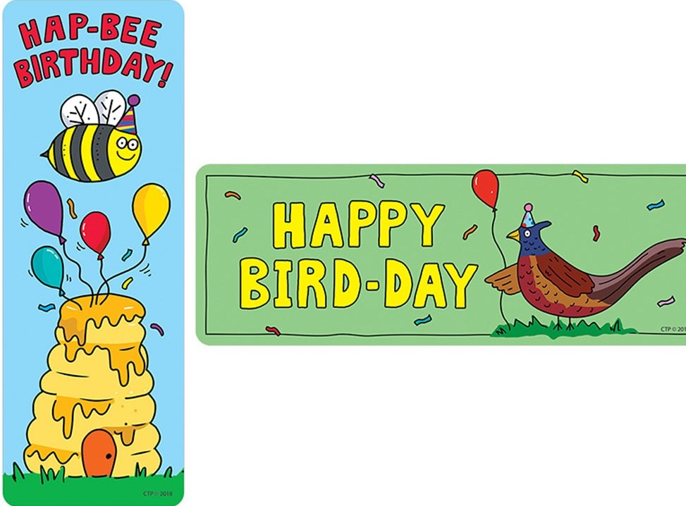 So Much Pun! Hap-Bee Birthday Bookmarks (2.5''x7'')(6.3cmx17.7cm)(30pcs)