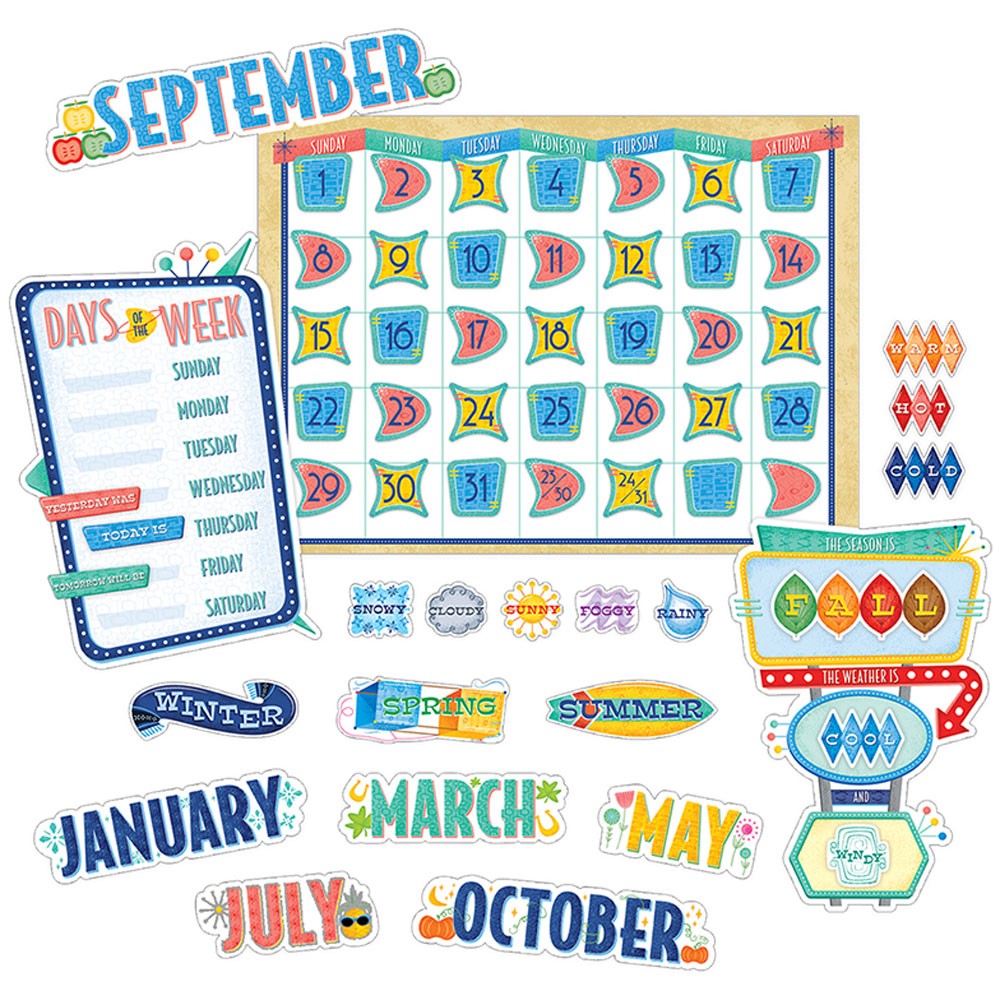 MID-CENTURY MOD HAPPY CALENDAR SET  (67pcs)