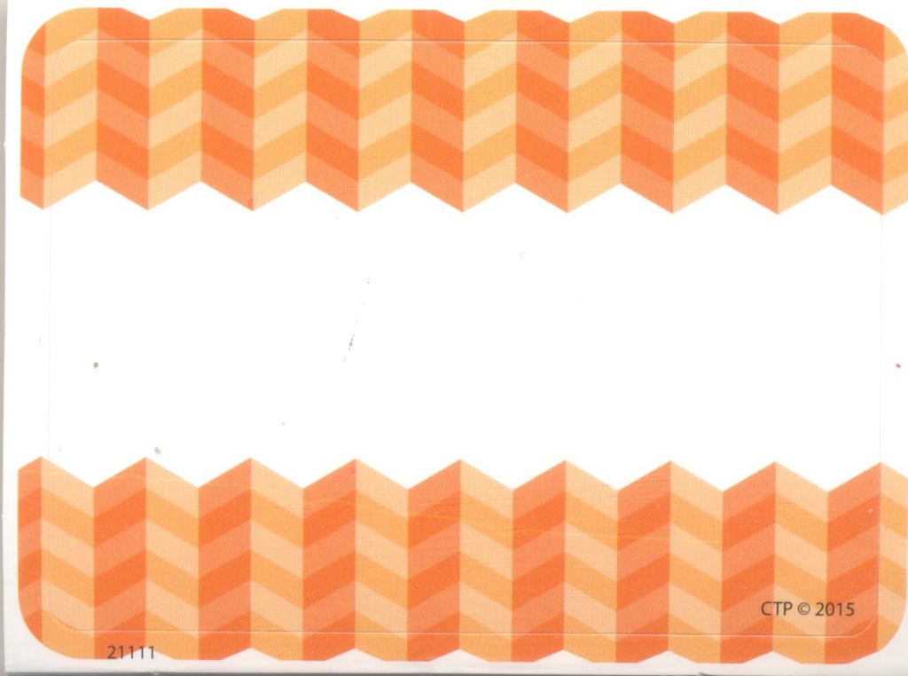 ORANGE HERRINGBONE LABELS (3''x4'')(7.5cmx10cm)  (36 pcs)