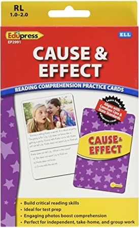 Reading Comprehension Practice Cards: Cause &amp; Effect (RL:1.0-2.0)(Yellow Level) (40cards)(18cmx13cm)(7''x5'')