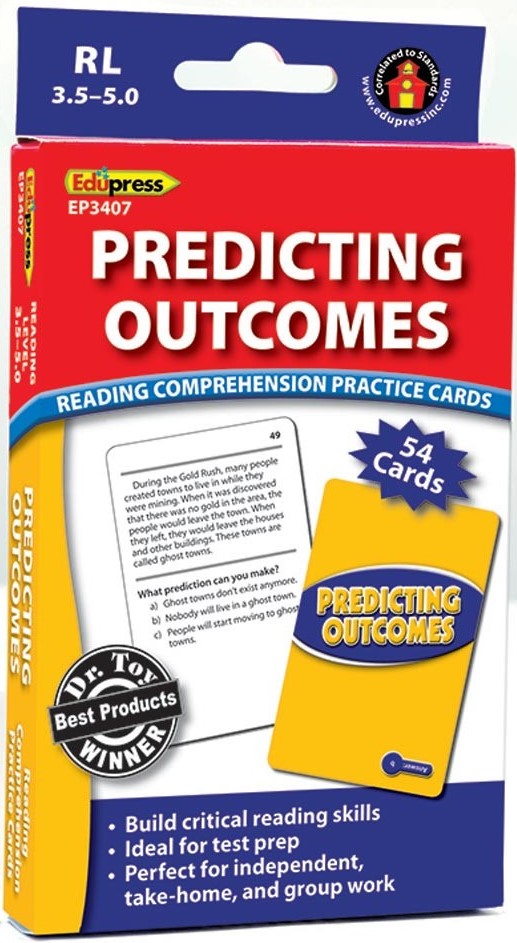 Reading Comprehension Predicting Outcomes, (Blue Level)(RL:3.5-5.0)(54cards)