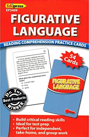 Reading Comprehension Practice Cards: Figurative Language (Red Level)(RL:2.0-3.5) 54 Cards