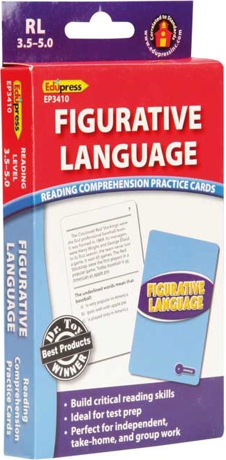 Reading Comprehension Practice Cards: Figurative Language (Blue Level)(RL:3.5-5.0) 54 Cards