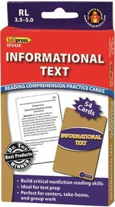 Reading Comprehension Practice Cards: Informational Text (Blue Level)(RL:3.5-5.0) (54 Cards)