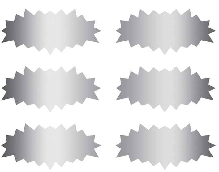 SCRATCH OFF STICKERS STAR BURSTS (180pcs)(7cm-2.7'')