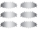 SCRATCH OFF STICKERS STAR BURSTS (180pcs)(7cm-2.7'')