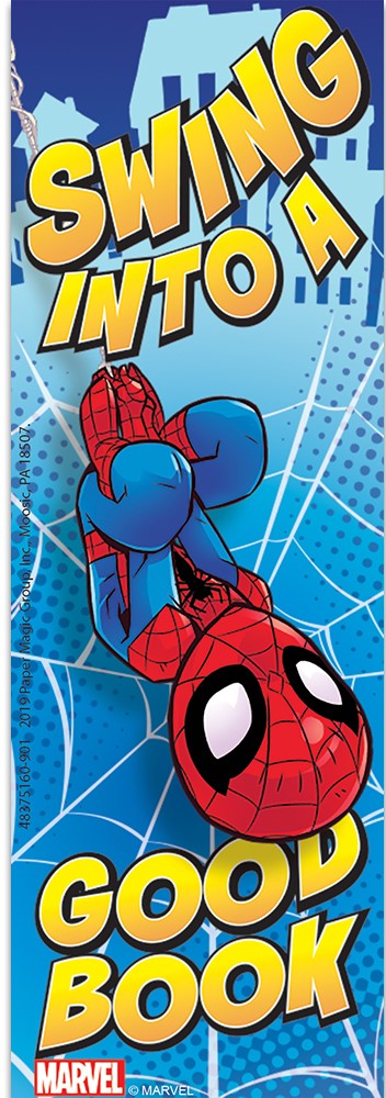 BOOKMARKS1 SPIDERMAN SWING INTO A GOOD BOOK (2''x6'')(5cmx15.2cm)(36pcs)